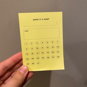 Make it a habit post it notes
